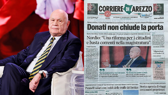 Nordio al Corriere di Arezzo: "Anm terrorizzata perch&eacute; la riforma toglie il potere. Se vince il no vincono le procure non le opposizioni"