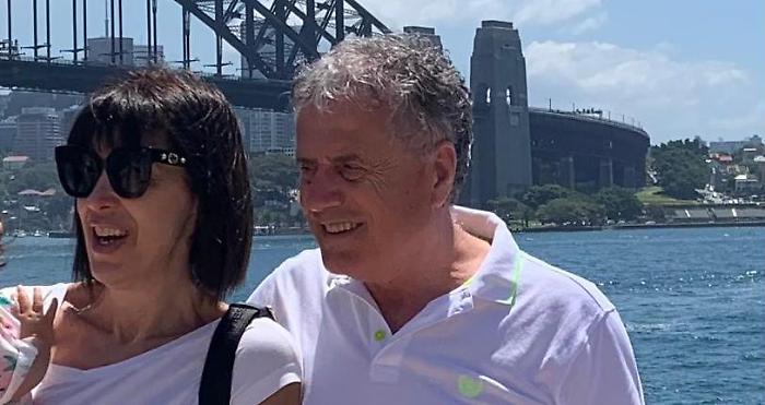 Ernesto Piomboni con la moglie