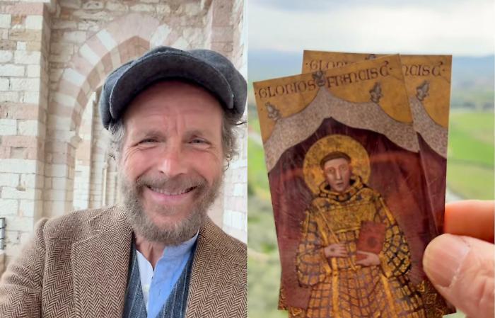 Jovanotti da San Francesco ad Assisi: "Speriamo ci protegga e porti un po' di pace in questo mondo pazzo". Il video