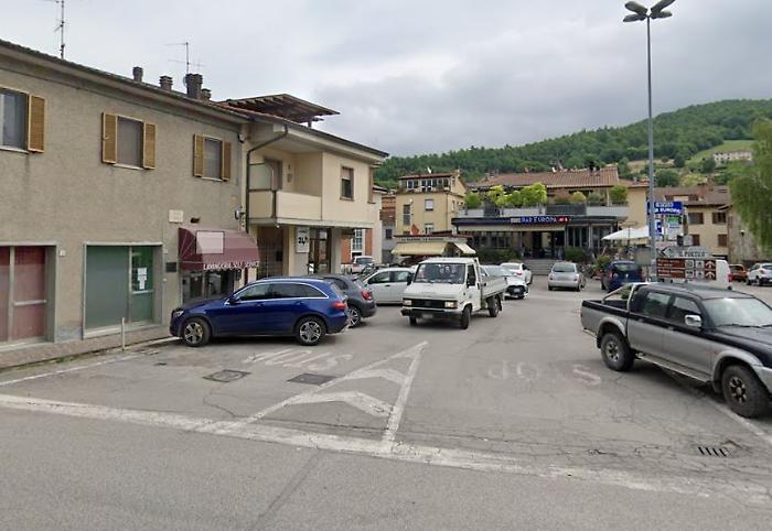 Piazza Europa a Pieve Santo Stefano
