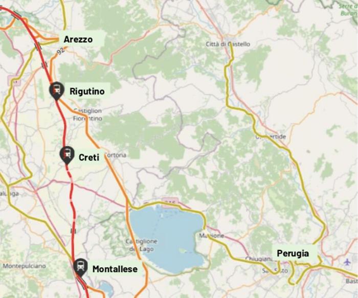 Ministero decide sito per stazione alta velocità Medioetruria a Rigutino o Creti