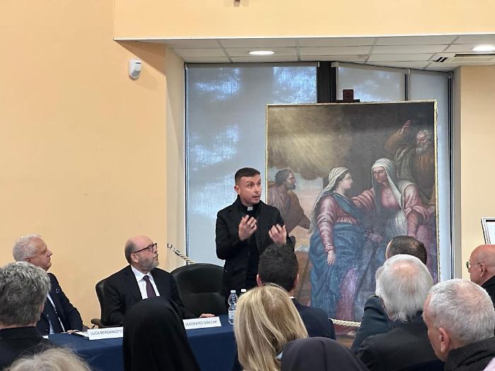 Banca del Fucino, svelato a L'Aquila il restauro della tela "La Visitazione"